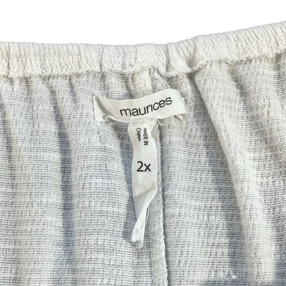 Maurices Plus Size Floral Crochet Front Tank Top, White - Size 2X - Picture 3 of 10